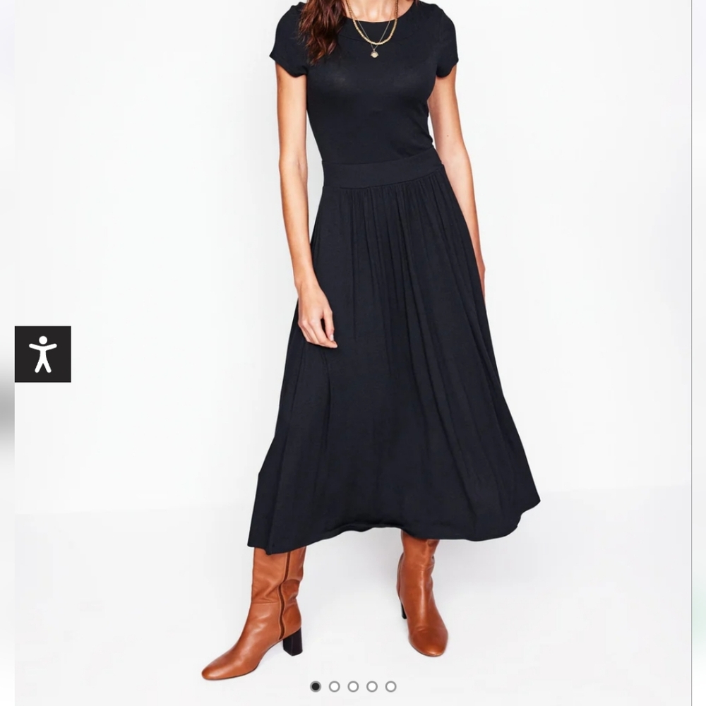 Boden Jersey Green Polka Dot Maxi Dress - Picture 2 of 7
